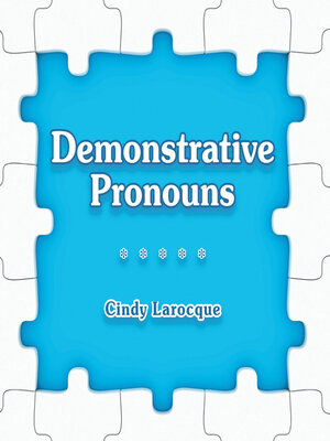 cover image of Demonstrative Pronouns